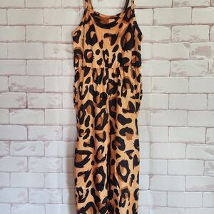 Leopard Print Kids Jumpsuit
